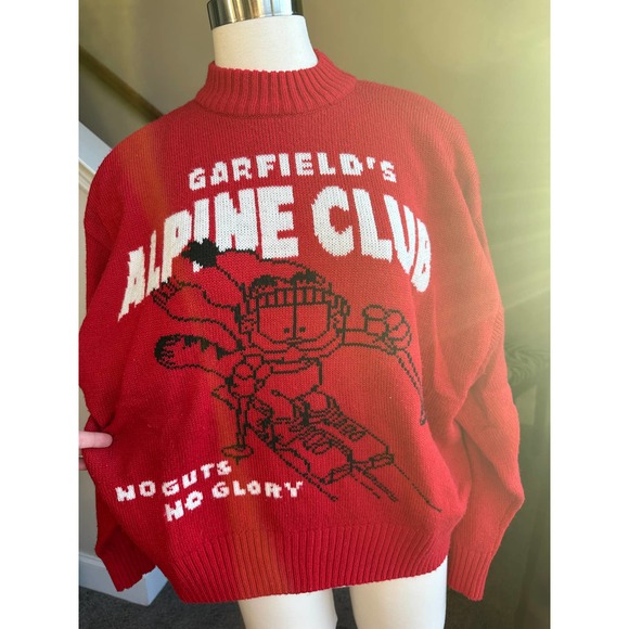 Divided H&M Oversized red Garfield sweater, size XS - Picture 3 of 7